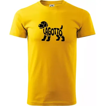 Lagotto nápis v těle - Triko extra velké (5-8XL) - 7XL ( Žlutá )