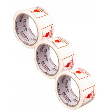 Lepicí páska Balicí páska Pakova bílá, červená šířka 48 mm délka 45 m 1 ks