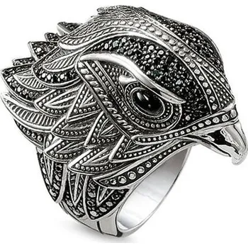Prsten Prsten Thomas Sabo Hawk TR2066-641-11- - Sokol černý onyx a zirkony - 633344