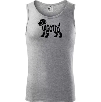 Lagotto nápis v těle - Tílko pánské Core - 2XL ( Tmavě šedý melír )