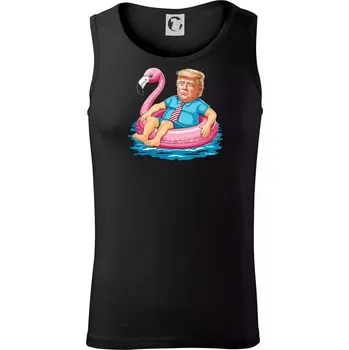Trump a plameňák - Tílko pánské Core - XL ( Černá )