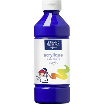 Vodová barva Lefranc & Bourgeois Umělecká barva akrylová pro děti, tmavě modrá, 500 ml 188532