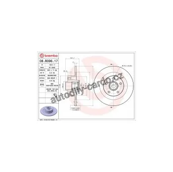 Brzdový kotouč Brzdový kotouč BREMBO 08.B396.17