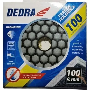 Příslušenství k brusce Diamantový lešticí kotouč na sucho 100mm, zrnitost 100 Dedra