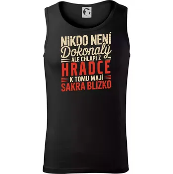 Nikdo není dokonalý ale chlapi z Hradce k tomu mají sakra blízko - Tílko pánské Core - XL ( Černá )