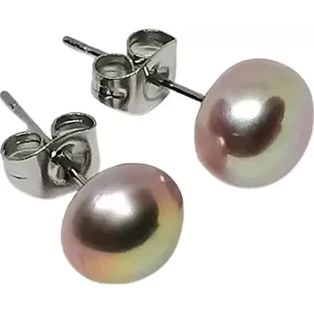 Náušnice Říční perly naušnice puzeta fialkové – elegantní přírodní šperk