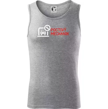 Poctivý mechanik - Tílko pánské Core - S ( Tmavě šedý melír )