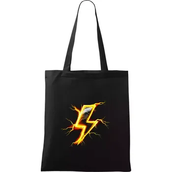 Nákupní taška Elektrikářův blesk - Taška bavlněná - 42 x 38 cm ( Černá )