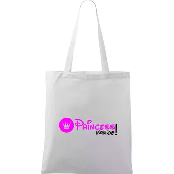 Princess! Inside! - Taška bavlněná - 42 x 38 cm ( Bílá )