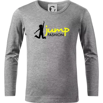 Chlapecké tričko Jump fashion - Triko dětské Long Sleeve - 158 cm/12 let ( Tmavě šedý melír )