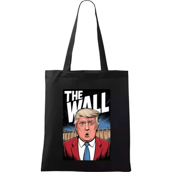 Nákupní taška The wall Trump - Taška bavlněná - 42 x 38 cm ( Černá )