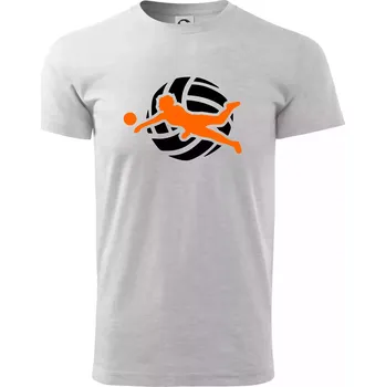 Pánské tričko Volejbalistka - Triko extra velké (5-8XL) - 6XL ( Světlešedý Melír )