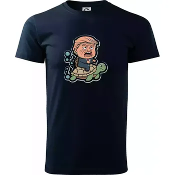 Trump a želva - Triko extra velké (5-8XL) - 6XL ( Námořní modrá (velmi tmavá - téměř černá) )