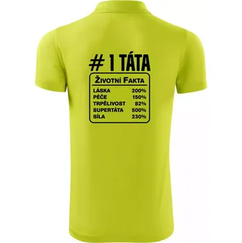 Pánská košile Životní fakta - Táta - Polokošile Victory sportovní (dresovina) - 2XL ( Limetková )