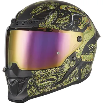 Helma na motorku Integrální helma na motorku NOX Exlusiv Goliath Mythology matná černo-zlatá L