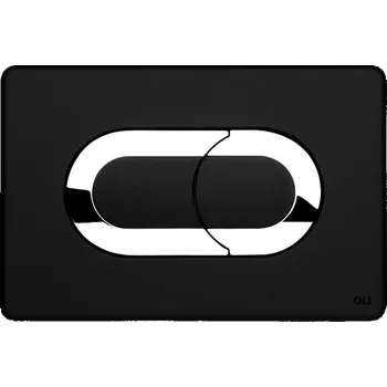 Splachovací tlačítko SLIM PNEUMATICKÉ TLAČÍTKO OLI 640097 ČERNÝ CHROM PRO PŘEDSTĚNOVÝ MODUL KOŁO 94180002