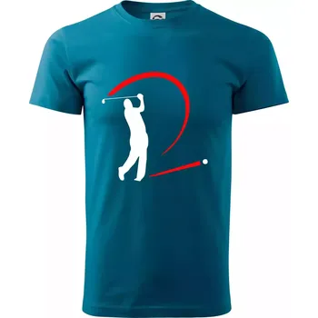 Golfistův odpal - Klasické pánské triko vyšší gramáže - XS ( Petrolejová )
