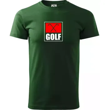 Pánské tričko Golfové hole - Triko extra velké (5-8XL) - 7XL ( Lahvově zelená )