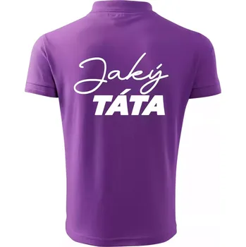 Pánská košile Jaký táta - taková dcera psací - Polokošile pánská Pique Polo 203 - M ( Fialová )
