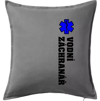 Polštář Rescue - Vodní záchranář - Polštář 50x50 - 50x50 - Pouze potah ( Tmavě šedý melír )