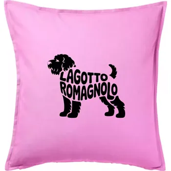Polštář Lagotto romagnolo nápis v těle - Polštář 50x50 - 50x50 - Pouze potah ( Růžová )