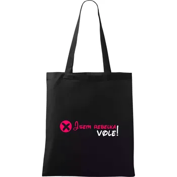 Jsem rebelka! Vole! - Taška bavlněná - 42 x 38 cm ( Černá )