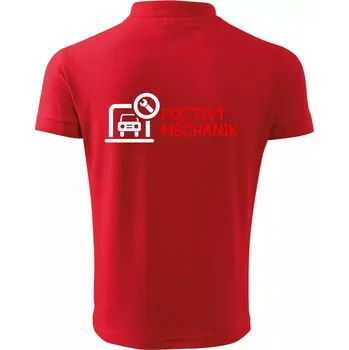 Pánská košile Poctivý mechanik - Polokošile pánská Pique Polo 203 - XL ( Červená )