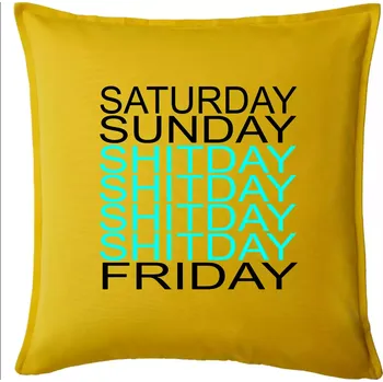 Polštář Shitday - Polštář 50x50 - 50x50 - Pouze potah ( Žlutá )