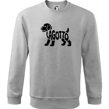 Pánská mikina Lagotto nápis v těle - Mikina Essential pánská - M ( Světlešedý Melír )