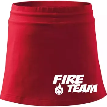 Dámská sukně Fire Team plamen - Sportovní sukně - two in one - S ( Červená )