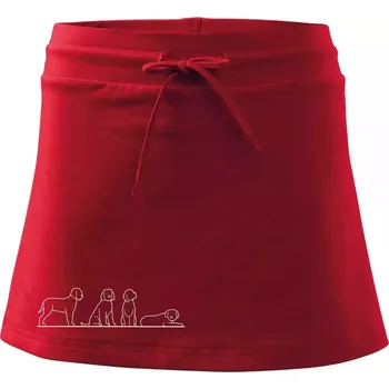 Dámská sukně Lagotto romagnolo postavy linka - Sportovní sukně - two in one - S ( Červená )
