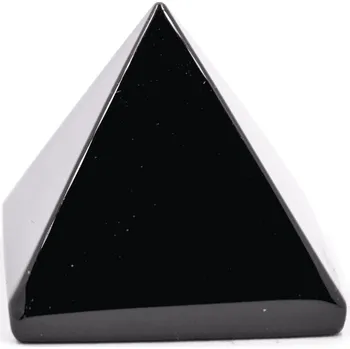 Milujeme Kameny Obsidián černý - pyramida - tromlovaný kámen 531025