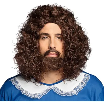 Karnevalový kostým Boland Pánská hnědá mušketýrská paruka s vousy