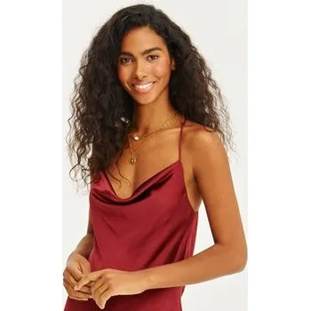 Dámské šaty NAOKO Každodenní šaty Tuscan Romance Bordó Regular Fit XL