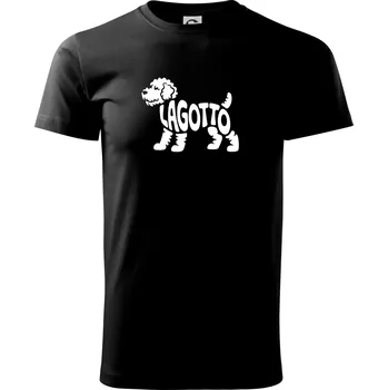 Pánské tričko Lagotto nápis v těle - Triko extra velké (5-8XL) - 8XL ( Černá )