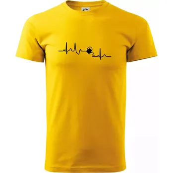 Pánské tričko EKG zahrada - konev - Triko extra velké (5-8XL) - 6XL ( Žlutá )