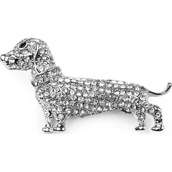 Náramek Brož s broušenými kamínky králík, pes, malé, 1 crystal pejsek