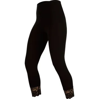 Dámské 7/8 legíny LITEX s krajkou černé XL