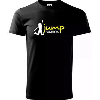 Pánské tričko Jump fashion - Triko extra velké (5-8XL) - 7XL ( Černá )