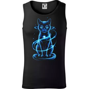 Pánské termoprádlo Vesmírná kočka modrá - Tílko pánské Core - S ( Černá )