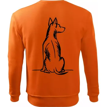 Pánská mikina Pes kreslený zezadu - Mikina Essential pánská - XL ( Oranžová )