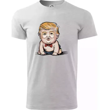 Baby trump - Triko extra velké (5-8XL) - 6XL ( Světlešedý Melír )