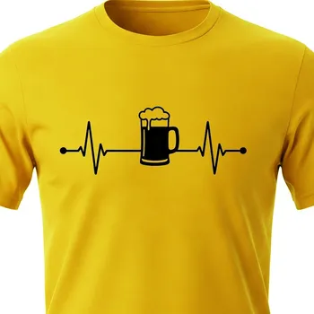 Tričko EKG Pivo - Barva Žlutá