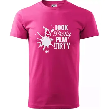 Pánská móda Look pretty play - Klasické pánské triko vyšší gramáže - M ( Purpurová )