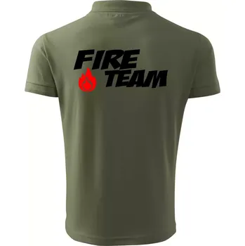 Pánská košile Fire Team plamen - Polokošile pánská Pique Polo 203 - 5XL ( Khaki )