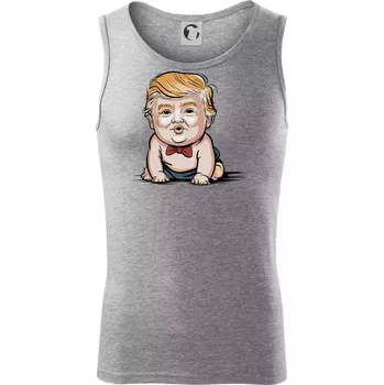 Baby trump - Tílko pánské Core - S ( Tmavě šedý melír )