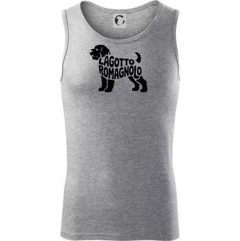 Lagotto romagnolo nápis v těle - Tílko pánské Core - L ( Tmavě šedý melír )