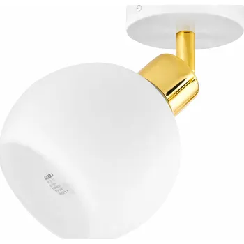 Závěsné Stropní Svítidlo Lustr Zlatá Skleněná Koule Mléčná Nástěnné Svítidlo E27