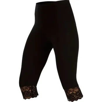 Dámská móda Dámské 3/4 legíny LITEX s krajkou černé S