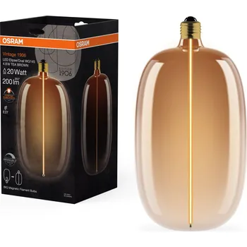 Žárovka Ledvance hnědá LED žárovka E27 4.8W VINTAGE ELIPSE/OVAL, teplá bílá